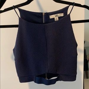 Navy blue crop top